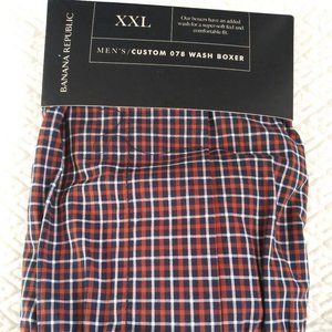 Banana Republic Plaid Crimson Red Boxer